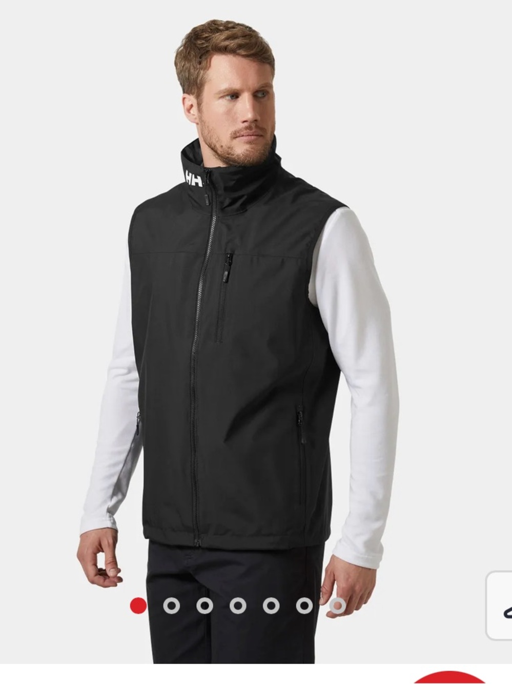 Mens brand new Helly Hansen Black Softshell Vest with High Collar XXL